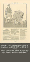 Petersen, Carl Olof: Der russische Bär, in: Simplicissimus, 21.08.1917, Jg. 22, Nr. 21, S. 270 "Viech, saudummes, merkst du denn noch nicht, dass wir uns bloß verständigen?"