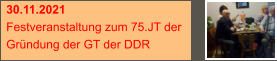 30.11.2021 Festveranstaltung zum 75.JT der Gründung der GT der DDR